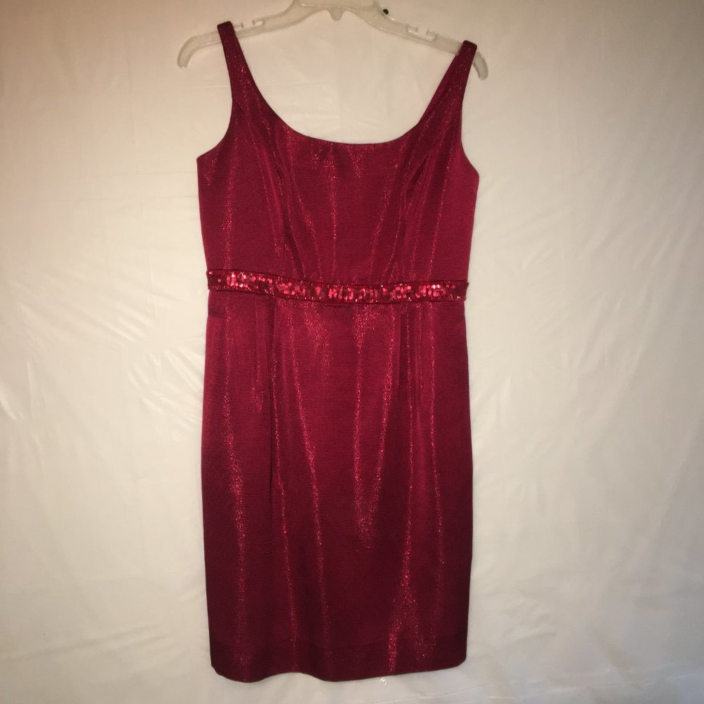 Carmen Marc Valvo Collection Size 8 Red Dress with Jacket - Picture 2 of 16